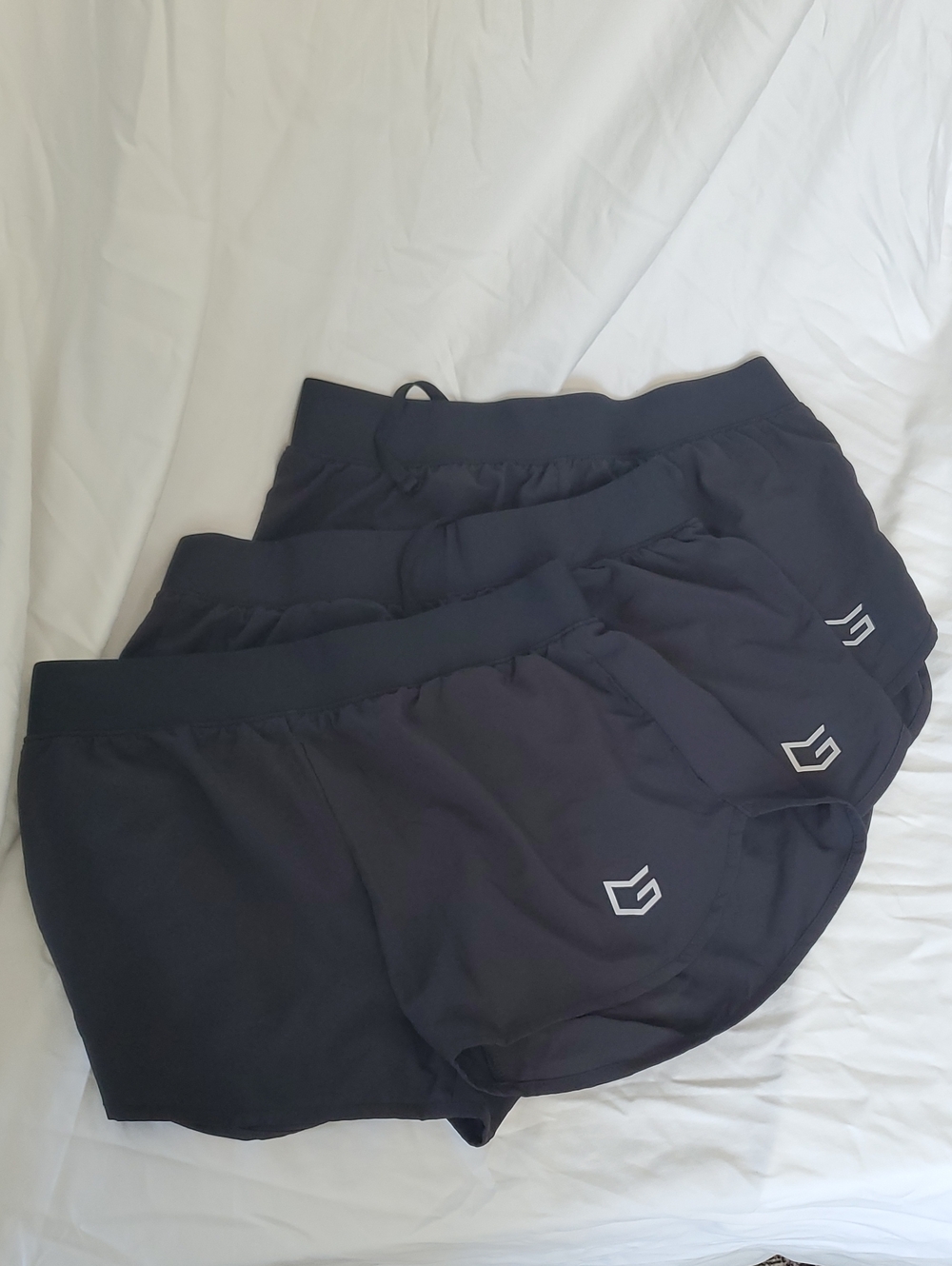 Black Men's Athletic 3 Pack G Gradual Shorts with Reflective Logo Size SM